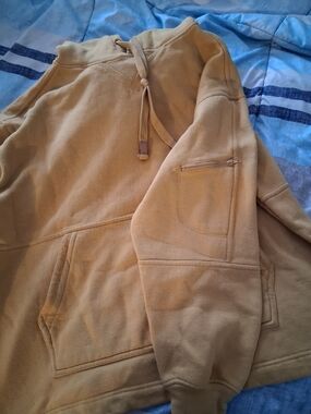 Men's Tan Hooded Sweatshirt